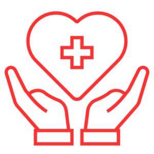 Image two hand cupping a heart with cross in center